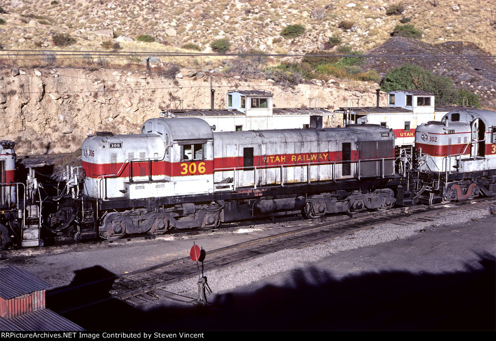 UTAH rsd5 #306 with 301, 302 & ex UP caboose(s)